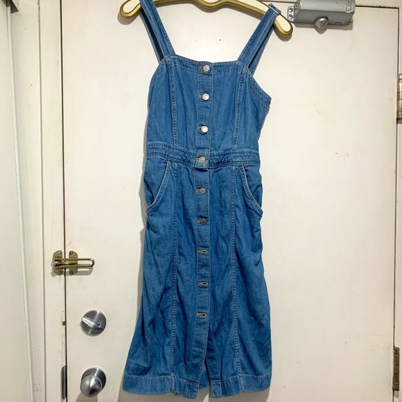 LEVI'S DENIM SLEEVELESS DRESSES SIZE XS - Picture 2 of 7